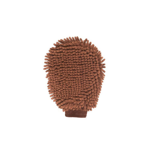 Fremside brun microfiber Dirty Dog Grooming Hanske