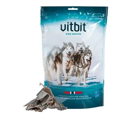 Vitbit tørrfisk snacks for større hunder 300g