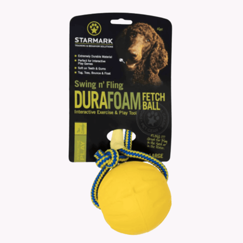 Gul Star Mark Foam Ball med tau Large