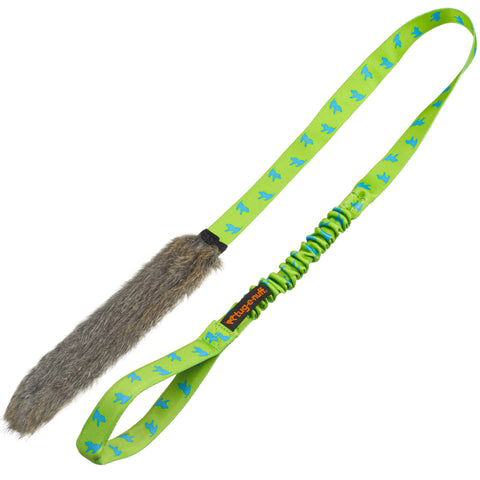 Rabbit skin bungee chaser tug med grønt håndtak