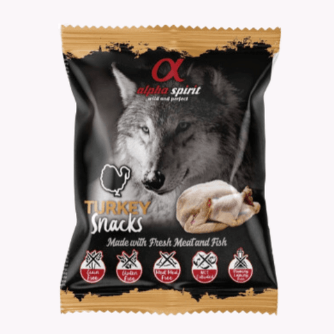 Alpha Spirit Turkey Snack i 50g pose