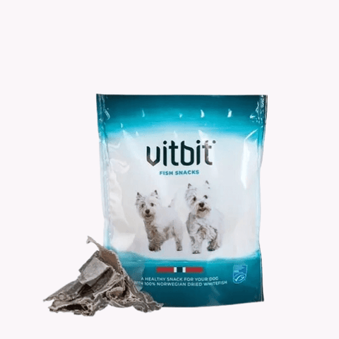 Vitbit tørrfisk snacks for små hunder. 100g